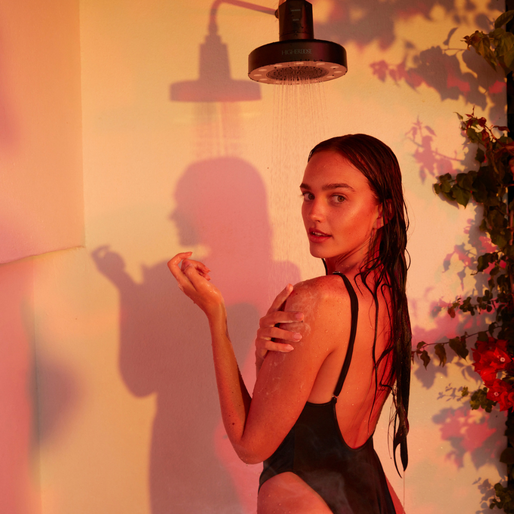 HigherDOSE'i punase ja lähi-infrapunavalguse teraapia dušiotsik