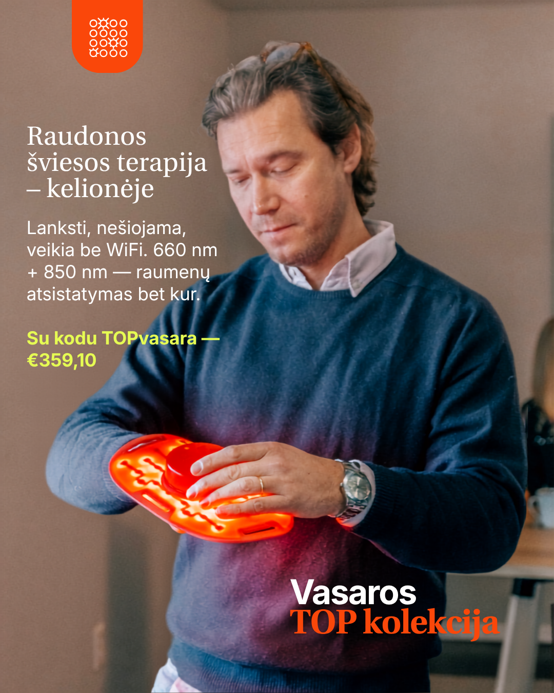 LumaFlex® ESSENTIAL kaasaskantav punase ja lähiinfrapuna (NIR) valguse lamp