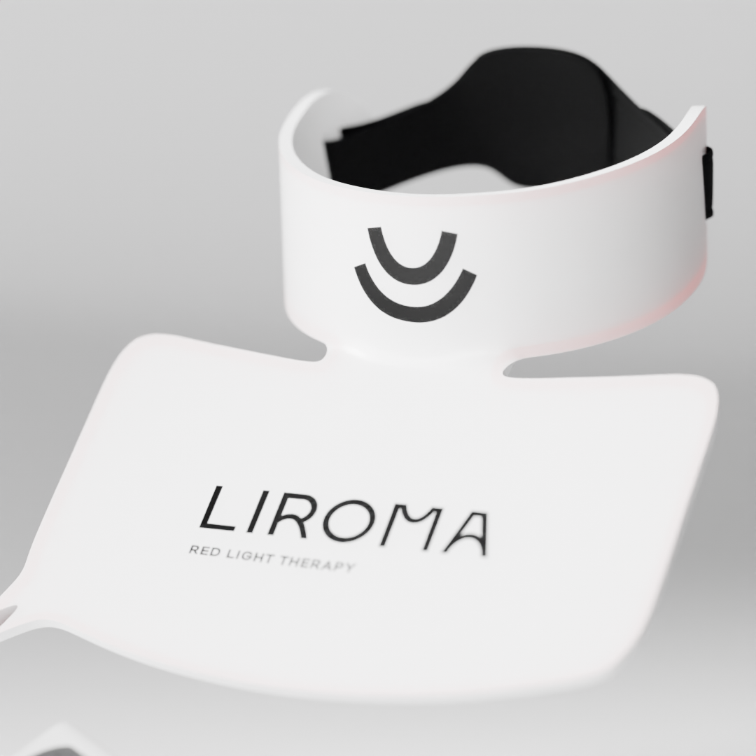 LIROMA® LED Red and Near-Infrared Light Therapy Mask for the Face, Neck, and Décolleté