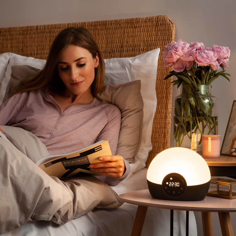 Bodyclock Glow 150 – light alarm clock with 10 sounds and white noise