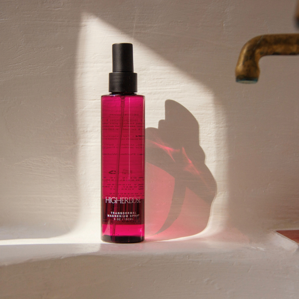 HigherDOSE transderminis magnio purškalas nervų sistemos balansui, atsistatymui ir giliam atsipalaidavimui