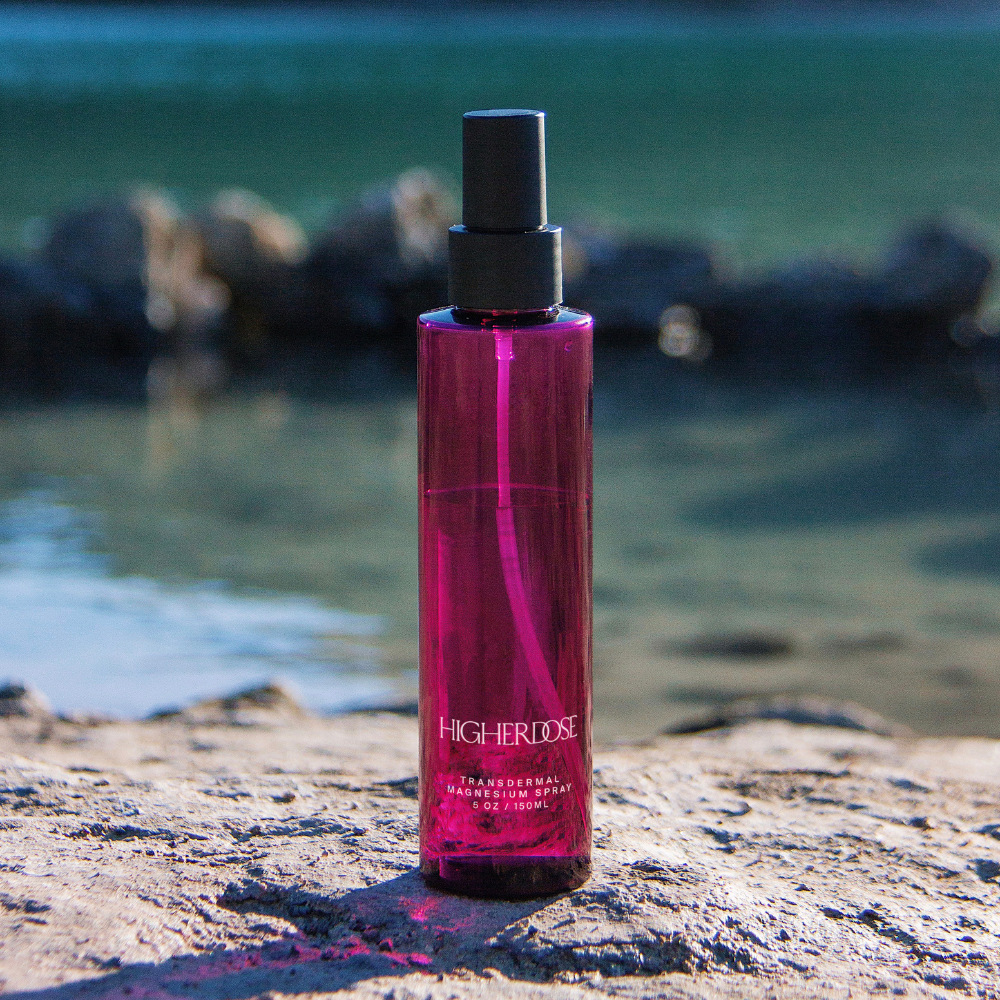 HigherDOSE transderminis magnio purškalas nervų sistemos balansui, atsistatymui ir giliam atsipalaidavimui