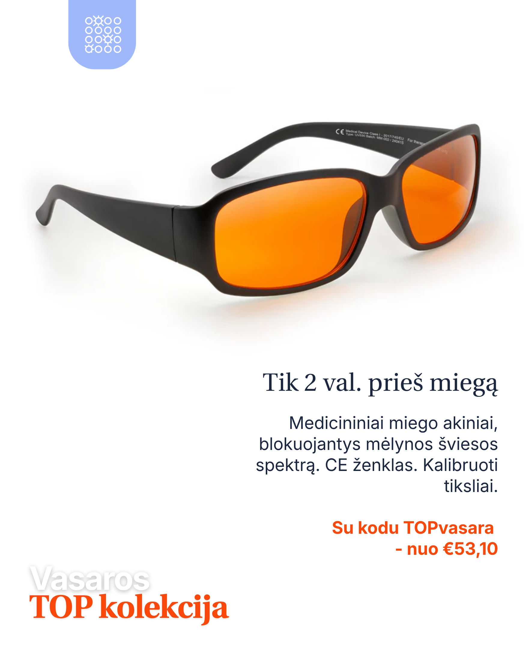 MelaMedic® sertifitseeritud unenäoprillid VIENNA